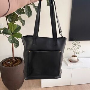 Portland leather cross body tote